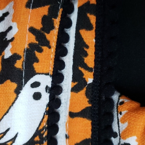 Colordrift "Halloween Horrors" Set/2 Black, White, Orange with Ghosts Towels - Picture 3 of 5